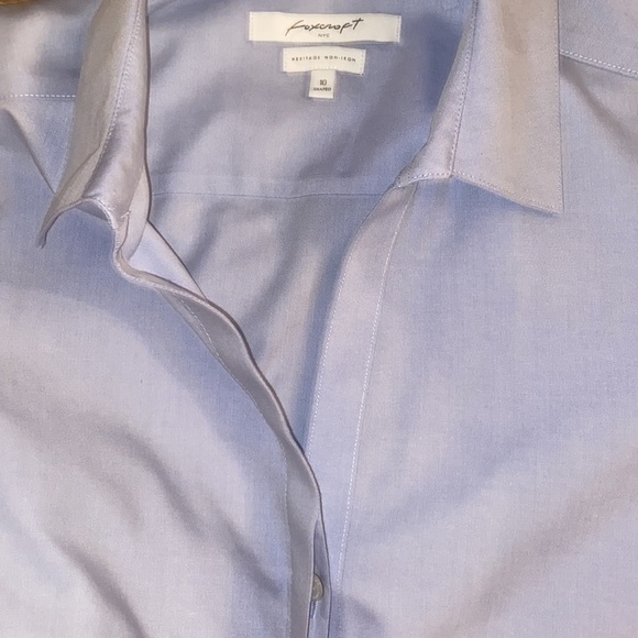 Foxcroft button down blue non iron sz 10 NWT LS - Picture 4 of 8